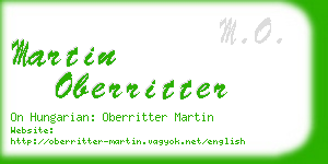 martin oberritter business card